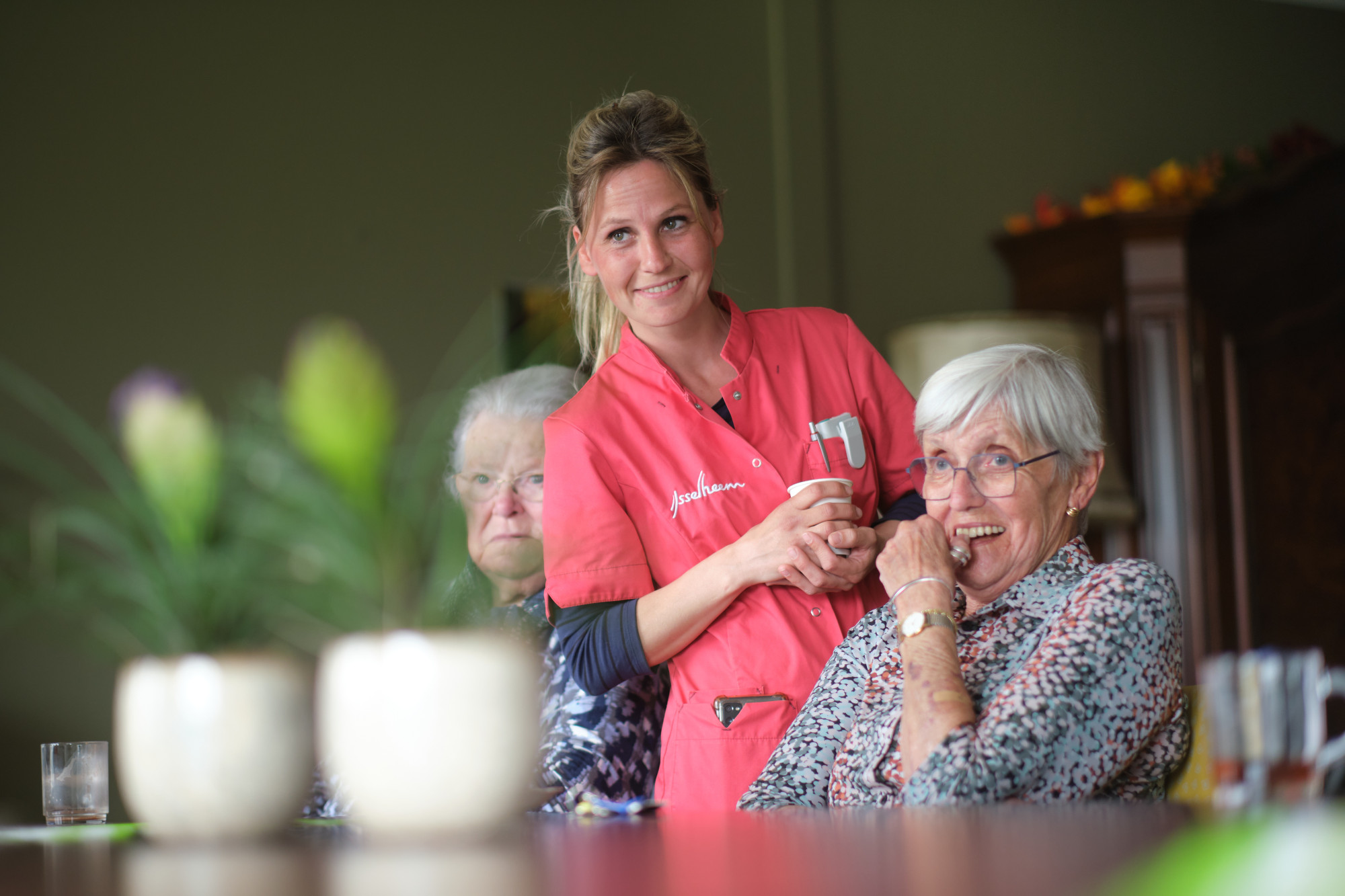 Verzorgende en client